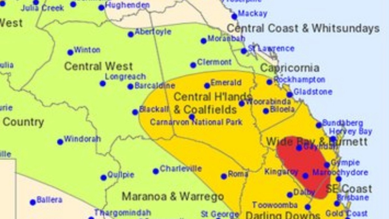 Severe thunderstorm warnings are expected in parts of the Wide Bay on Wednesday.