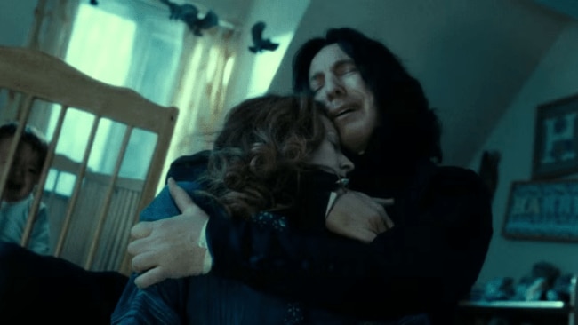 Snape cradles Lily's body. Image: Supplied