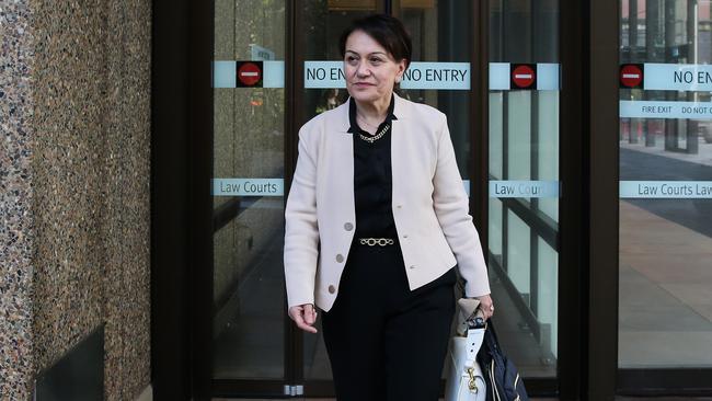 Ayten Saridas leaving Federal Court in Sydney. Picture: Gaye Gerard