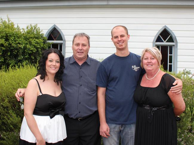 Albert with his daughter Amy, son Bradley and wife Cathy. Picture: Supplied