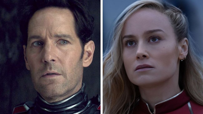 Paul Rudd and Brie Larson in their respective Marvel films. Picture: Marvel Studios