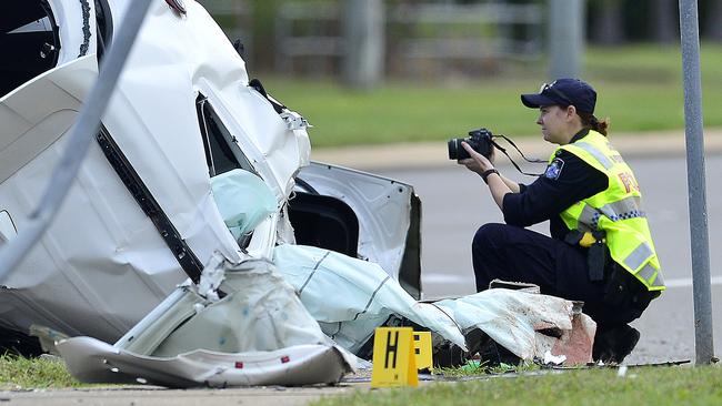 forensic Crash Investigators at the scene of a fatal crash which killed four children in 2020. PICTURE: MATT TAYLOR