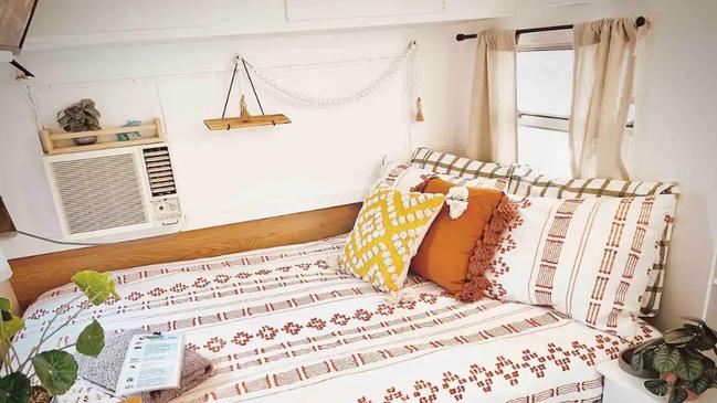 Caravan Millie is one of 50 affordable Airbnbs still available for the Easter long weekend. Picture: Airbnb