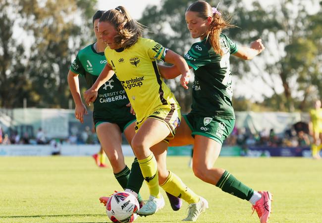 Wellington’s Annalie Longo in action against Canberra United. Picture: Mark Nolan/Getty Images