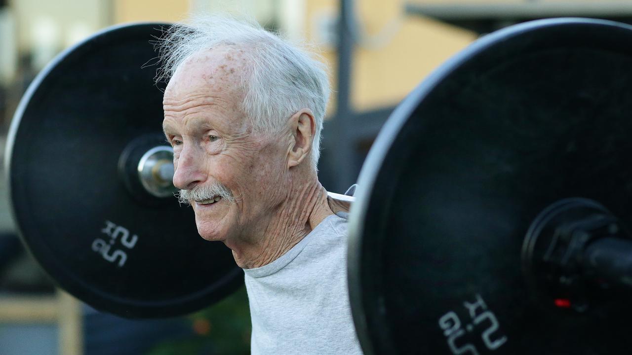 In 2016, 87-year-old Ryan Jelfs was lifting more than his own body weight. Picture: Luke Marsden