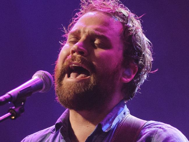 FILE - In this file photo dated Sept. 22, 2012, showing Scott Hutchison, frontman singer of Scottish rock band Frightened Rabbit.  Hutchison went missing Wednesday, and police say Friday May 11, 2018, they have found a body, with formal identification expected soon. (Dominic Lipinski/PA FILE via AP)