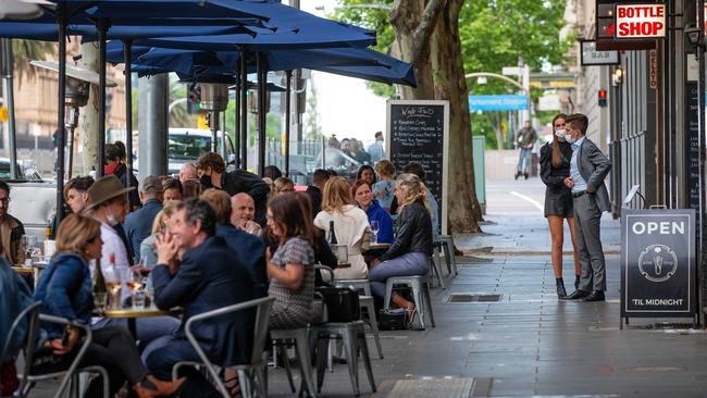 Victorian restaurants have caps on the number of people they can seat at one time. Picture: Mark Stewart