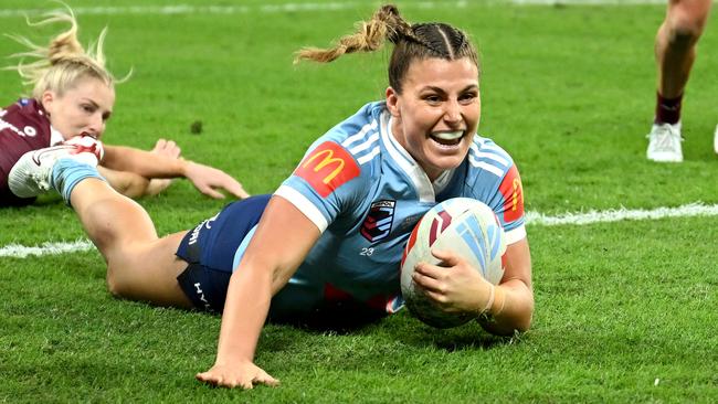 Jess Sergis went down with injury during Game 1. Picture: NRL Photos
