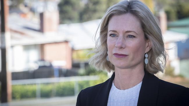 Tasmanian Labor Leader Rebecca White at Risdon Vale. Picture: Chris Kidd