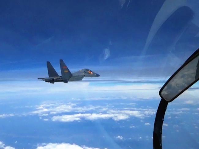 China’s air force announced last week it has conducted a combat air patrol over disputed areas of the South China Sea. Picture: Gao Yiping/Xinhua via AP