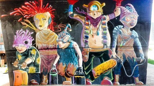 Artists unite ... Bogota street-art scene is booming thanks to lax laws and plenty of blank canvas. Picture: Bogota Graffiti