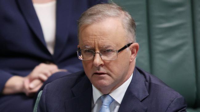 Anthony Albanese in question time on Tuesday. Picture: Gary Ramage