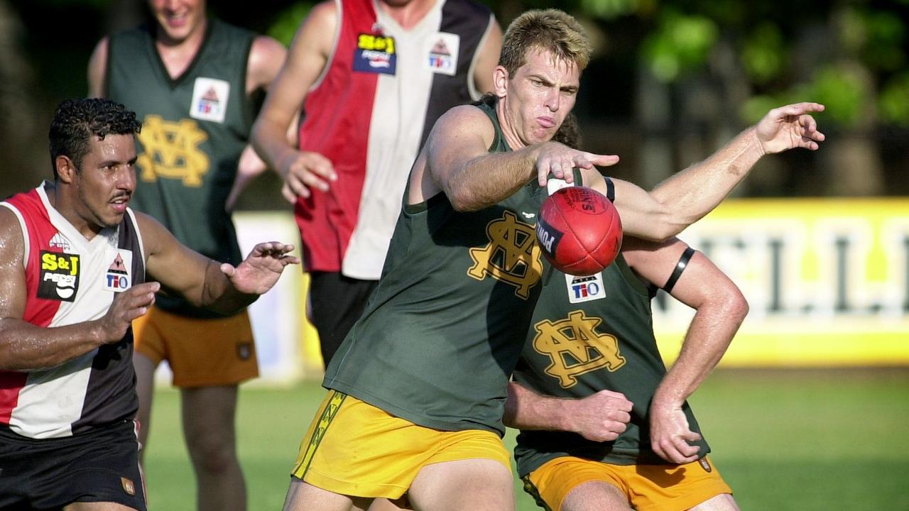 St Marys' Danny Nolan gets ready to go ''bang'' with the ball.