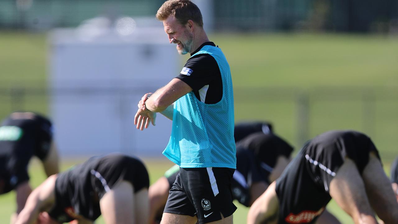 Nathan Buckley is entering his 10th season as Collingwood coach.