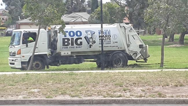 A Hume Council rubbish truck driver got bogged on January 22 trying to take a shortcut across Boydon Square oval in Roxburgh Park.