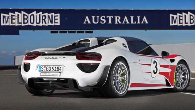 A Porsche 918 supercar has been to Australia, but only as a demo model. Proposed changes could see a limited number of left-hand-drive versions on local roads. Picture: Supplied.