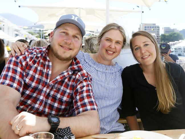 From left, Scott Miller and Katie Miller, both of Mentone, Victoria, and Lisa Miller, of North Fitzroy, Victoria. PICTURE: MATT THOMPSON