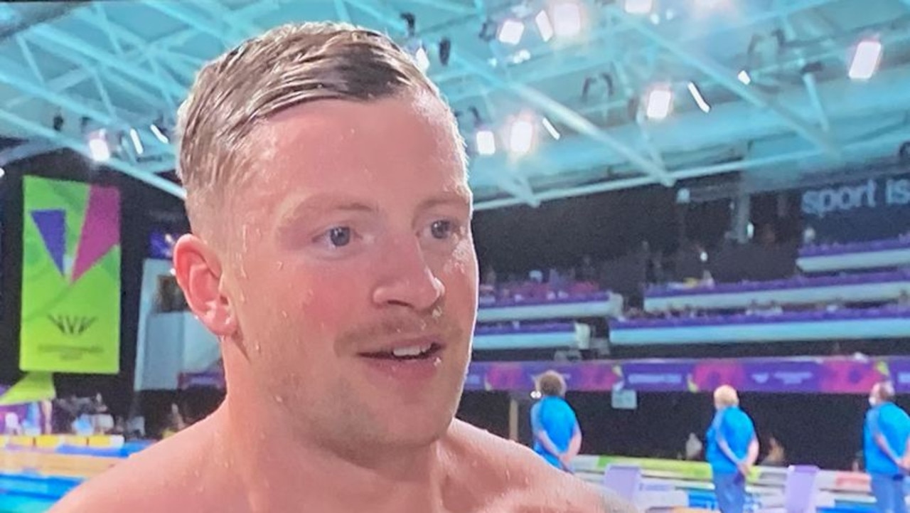 Adam Peaty speaking on the BBC.