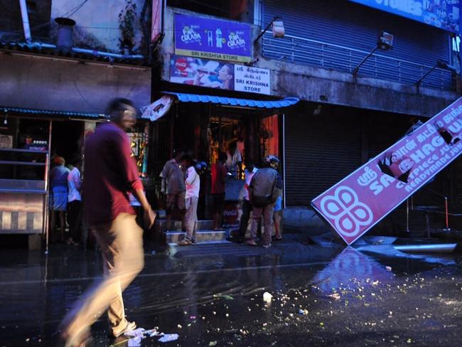 Strong winds of up to 140km/h battered India’s southeast coast. Picture: AFP