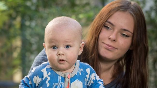 Waiting lists for mums like Ash-Lee Wenman and Levi can be up to four months. Picture: Jake Nowakowski