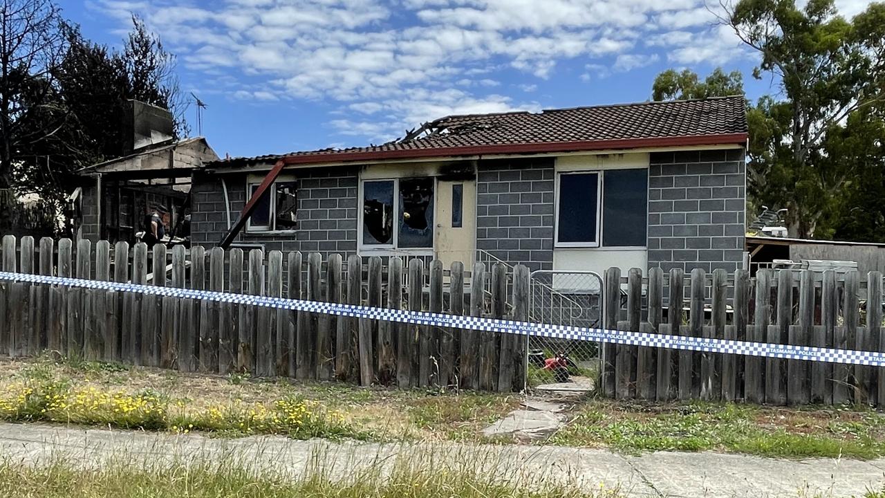 The scene of a deadly house fire at Rokeby, which claimed the life of an infant girl and a five-year-old girl. Picture: Rob Inglis