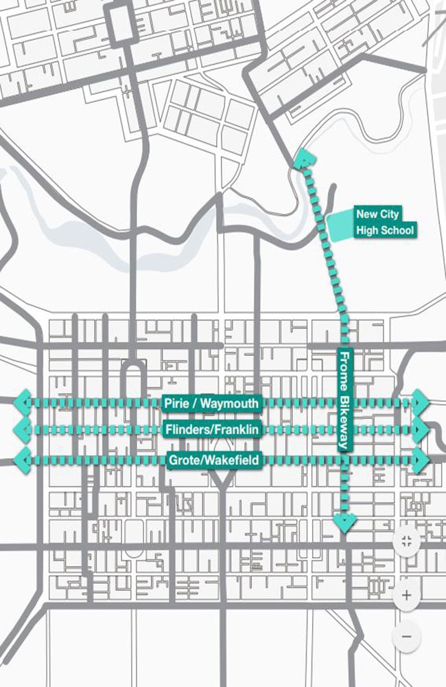 Where the proposed bikeways would run across the city.