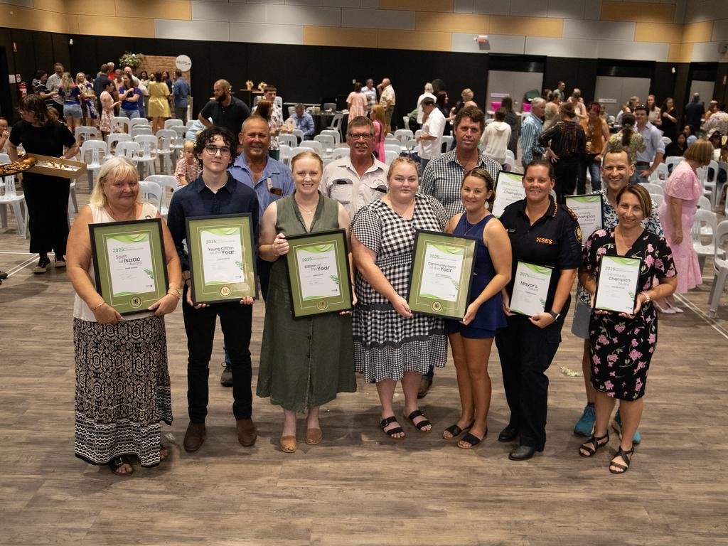 2025 Isaac Region Australia Day Award winners. Photo: Robin Neyland