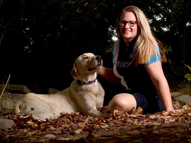 Angela Atkinson from Townsville foster and Re-homing Animals with Polar. Picture: Evan Morgan