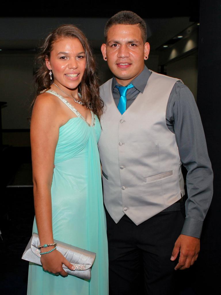 Leashay Warburton and Louis Egger at the 2013 Centralian Senior College formal at the DoubleTree by Hilton. Picture: NT NEWS<br/>