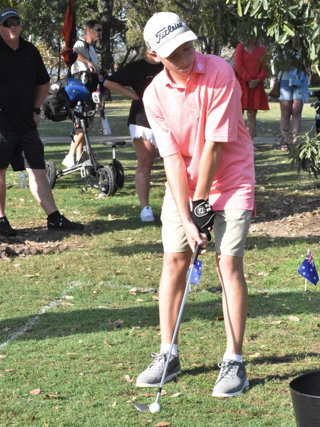 Kiedyn Heddle from the Gold Coast gets set for the shootout at the Rockhampton Golf Club in the lead-up to the US Kids Golf Foundation Australian Open being played on September 27 and 28.