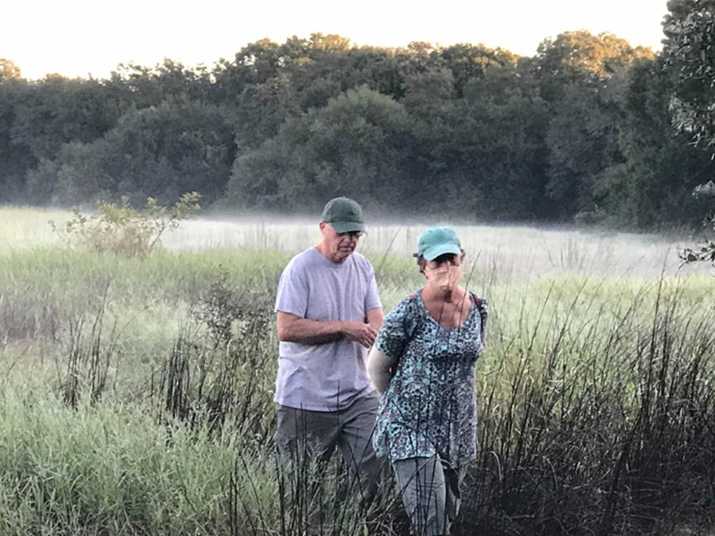 Chris and Roberta Laundrie searching for their son’s remains. Picture: Fox News