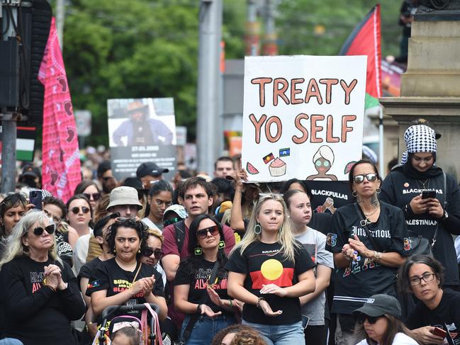 Tens of thousands of protesters surged through Melbourne’s CBD.