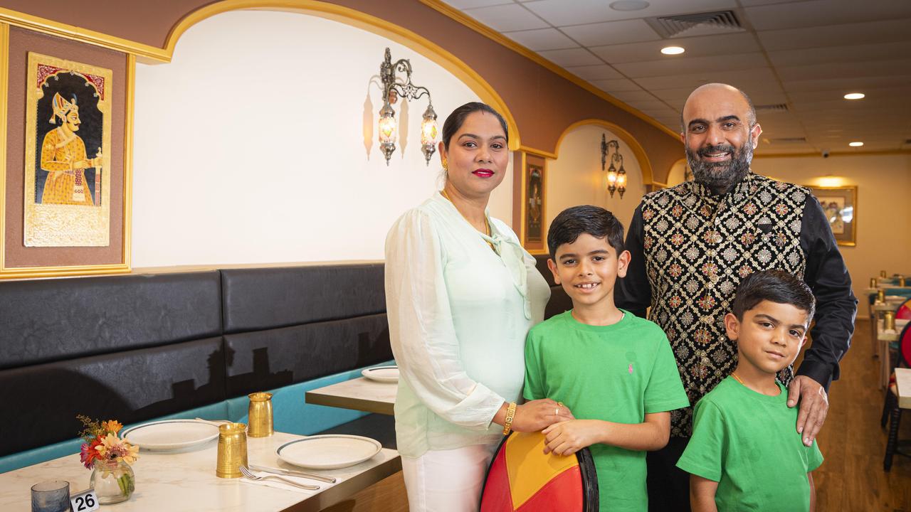 Ice N Spice owners Gurpreet Kaur and Jasvinder Jammu with their sons Ekamvir (centre) and Armaanvir Jammu as the restaurant is named Toowoomba's best Indian restaurant in an online poll of The Chronicle readers, Friday, January 17, 2025. Picture: Kevin Farmer