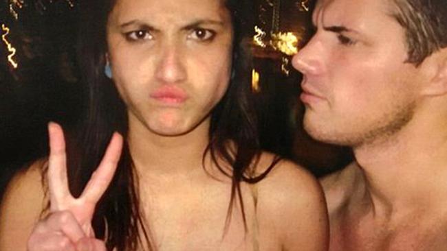 Warriena Wright and Gable Tostee on the night of their date. Picture: Supplied