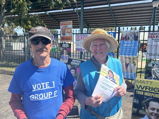 Candidate helpers Rob Osborne and Ailsa Dyball