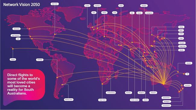 Adelaide Airport's Network Vision 2050. Picture supplied by Brenton Cox