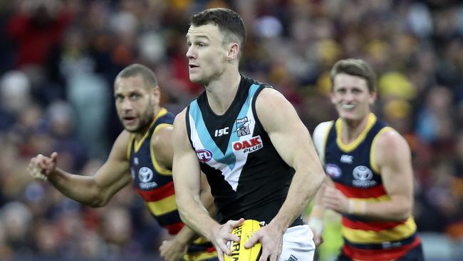 Port Adelaide’s lone All-Australian of the season, forward-midfielder Robbie Gray, could collect a record fourth John Cahill Medal as the Power’s club champion on Friday night. Picture: Sarah Reed