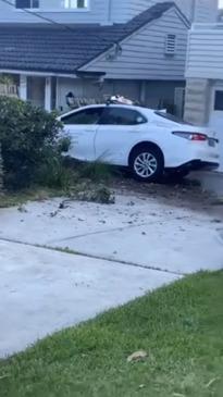 Man arrested after crashing into front yard of Manly home