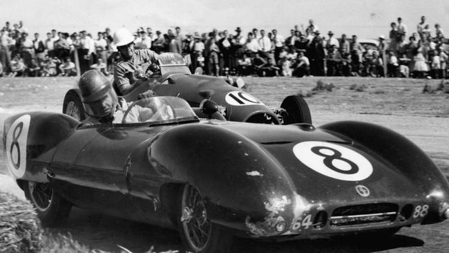 Derek Jolly races his Decca Special during the Wakefield Trophy in 1957.