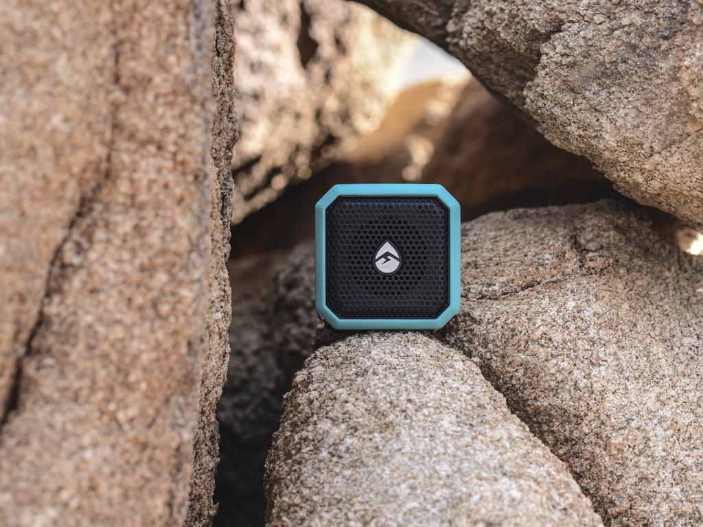 The ECOXGEAR Eco Pebble Lite is a waterproof speaker designed for outdoor adventures.