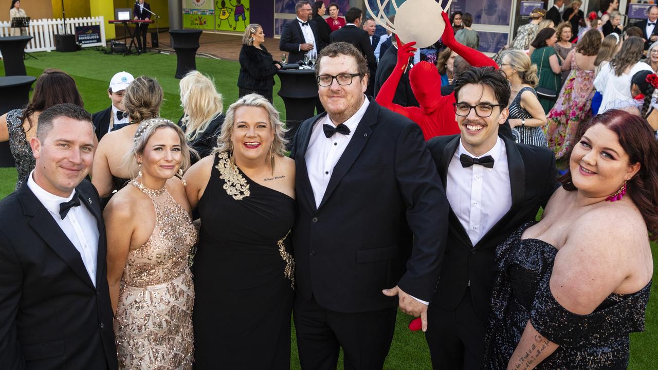 Representing Harness Energy are (from left) Chris Winter, Allanah Winter, Makalla Williams, Richard Norman, Nick Riddell and Jacinta Hawks at the Focus HR Business Excellence Awards at Rumours International, Saturday, November 5, 2022. Picture: Kevin Farmer