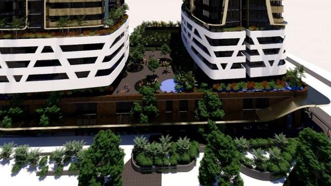 The apartments would feature leafy gardens and communal space. Picture: supplied.