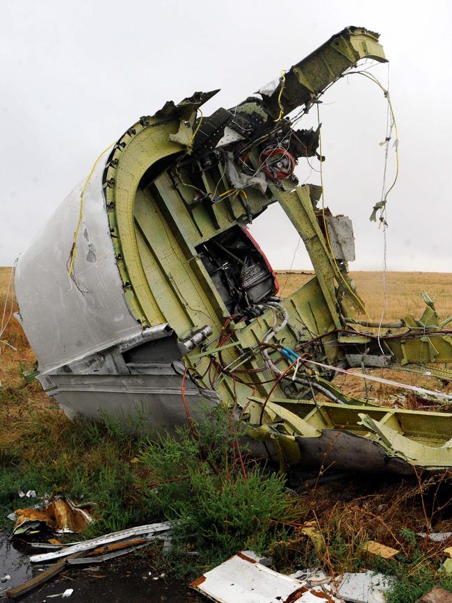 Just months after MH370 disappeared, Malaysia Airlines flight MH17 was shot down. Picture: AFP