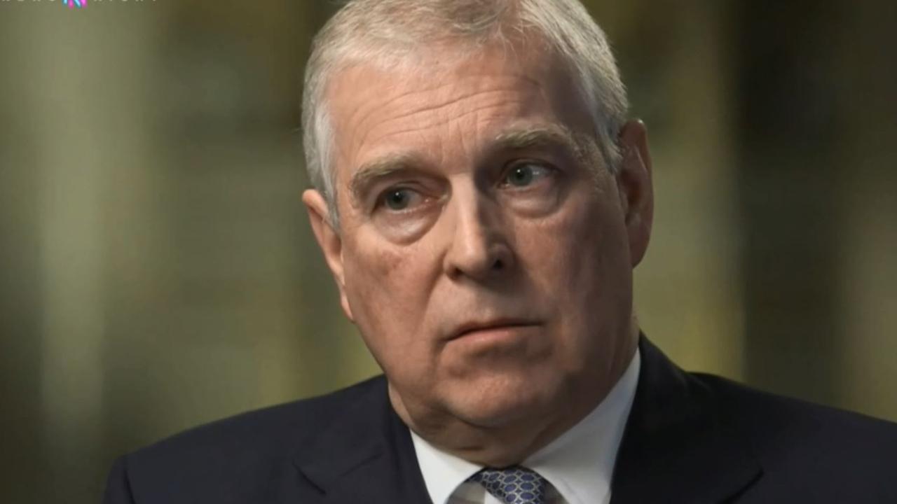 Prince Andrew on BBC’s Newsnight. Picture: BBC