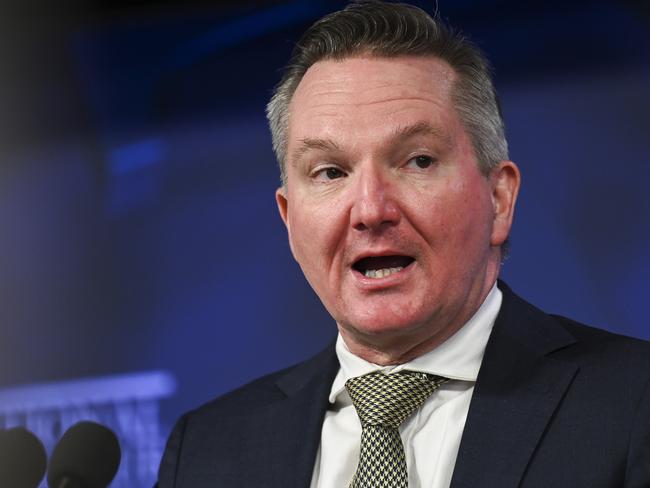 CANBERRA, Australia - NewsWire Photos - July 17, 2024:  Minister for Climate Change and Energy, Chris Bowen addresses the National Press Club of Australia in Canberra. Picture: NewsWire / Martin Ollman