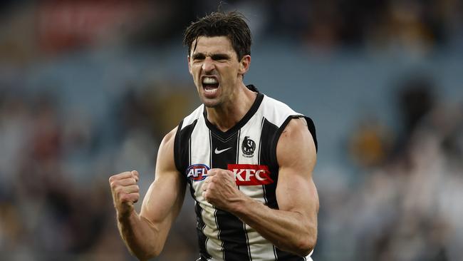 Scott Pendlebury of the Magpies. Photo by Darrian Traynor/Getty Images