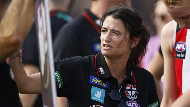 Peta Searle will coach St Kilda again in 2021. Picture: Getty Images