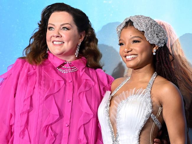 LONDON, ENGLAND - MAY 15: Melissa McCarthy and Halle Bailey attend the UK Premiere of Disney's "The Little Mermaid" on May 15, 2023 in London, England. (Photo by Kate Green/Getty Images for Disney)