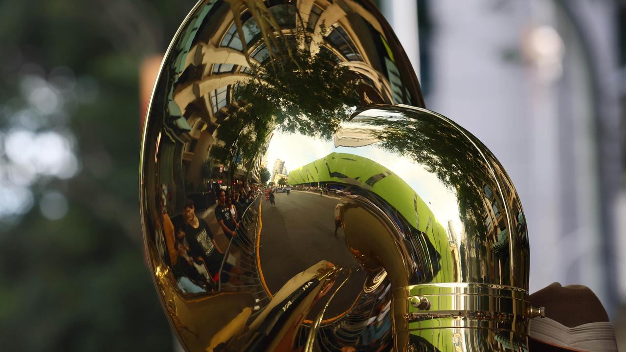 Thousands of people attended the Anzac Day Parade in Brisbane. Picture: NCA NewsWire/Tertius Pickard