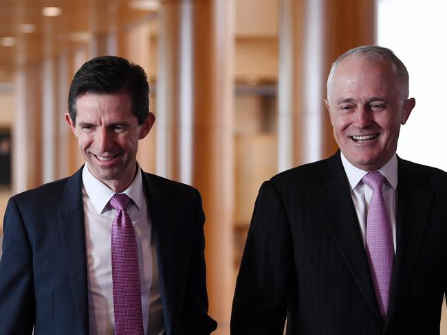 Education Minister Simon Birmingham and Prime Minister Malcolm Turnbull have been negotiating with the crossbench to lock in the reforms. Picture: AAP